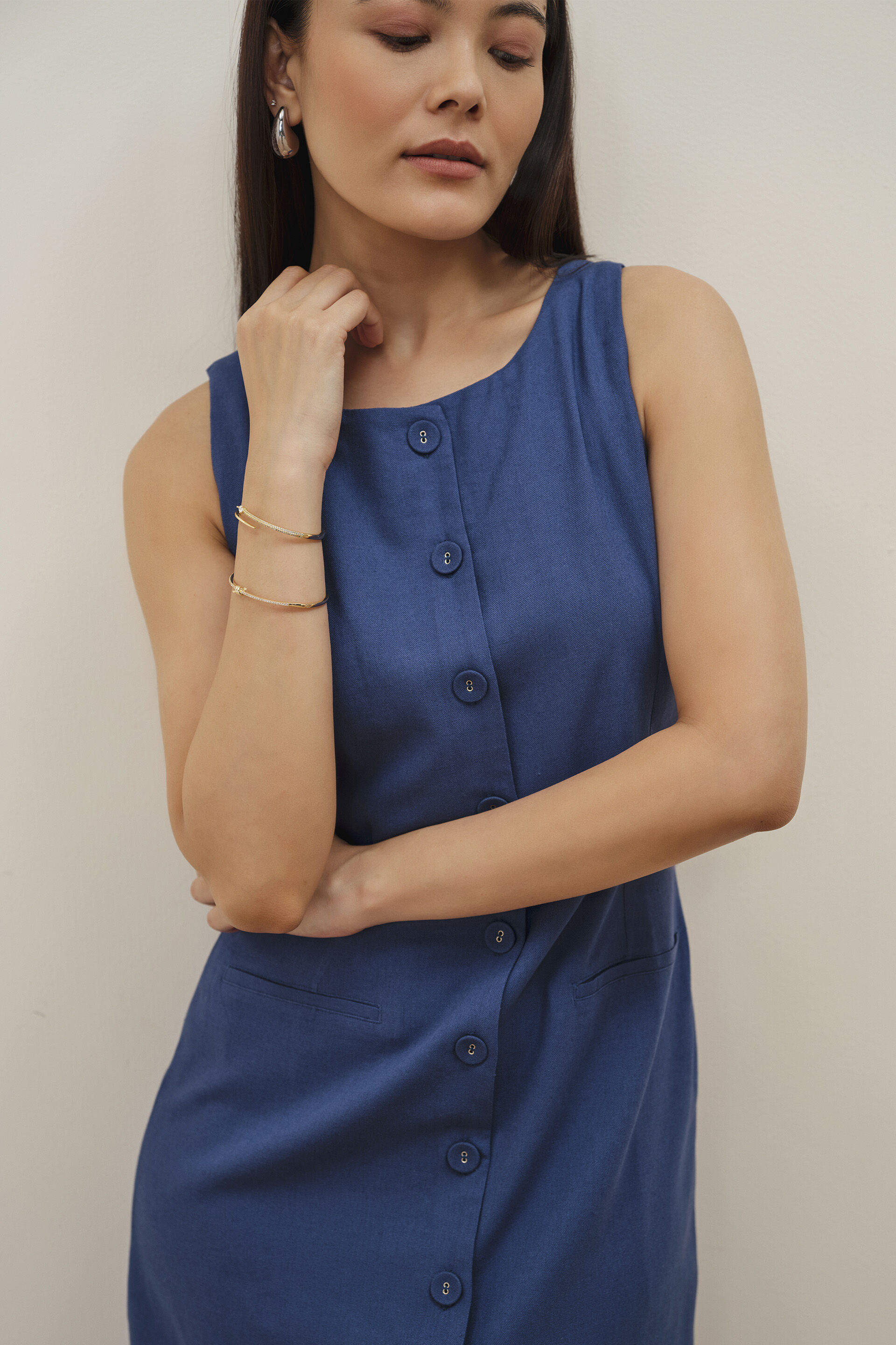 Joan Blue Dress, Blue, image 2